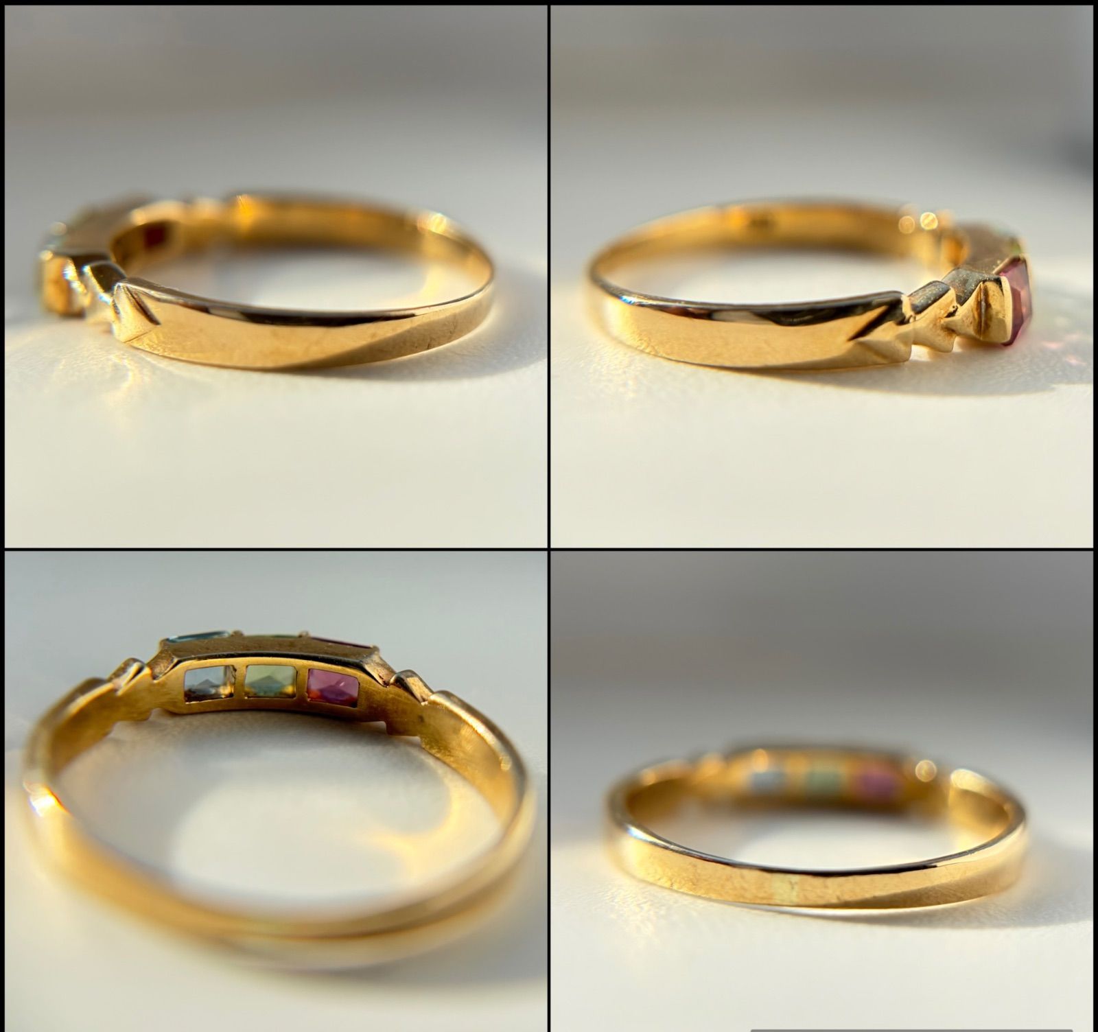 昭和レトロ指輪　18K 買取店】K18 マルチカラー 昭和レトロ 指輪 13号 2.1g - メルカリ