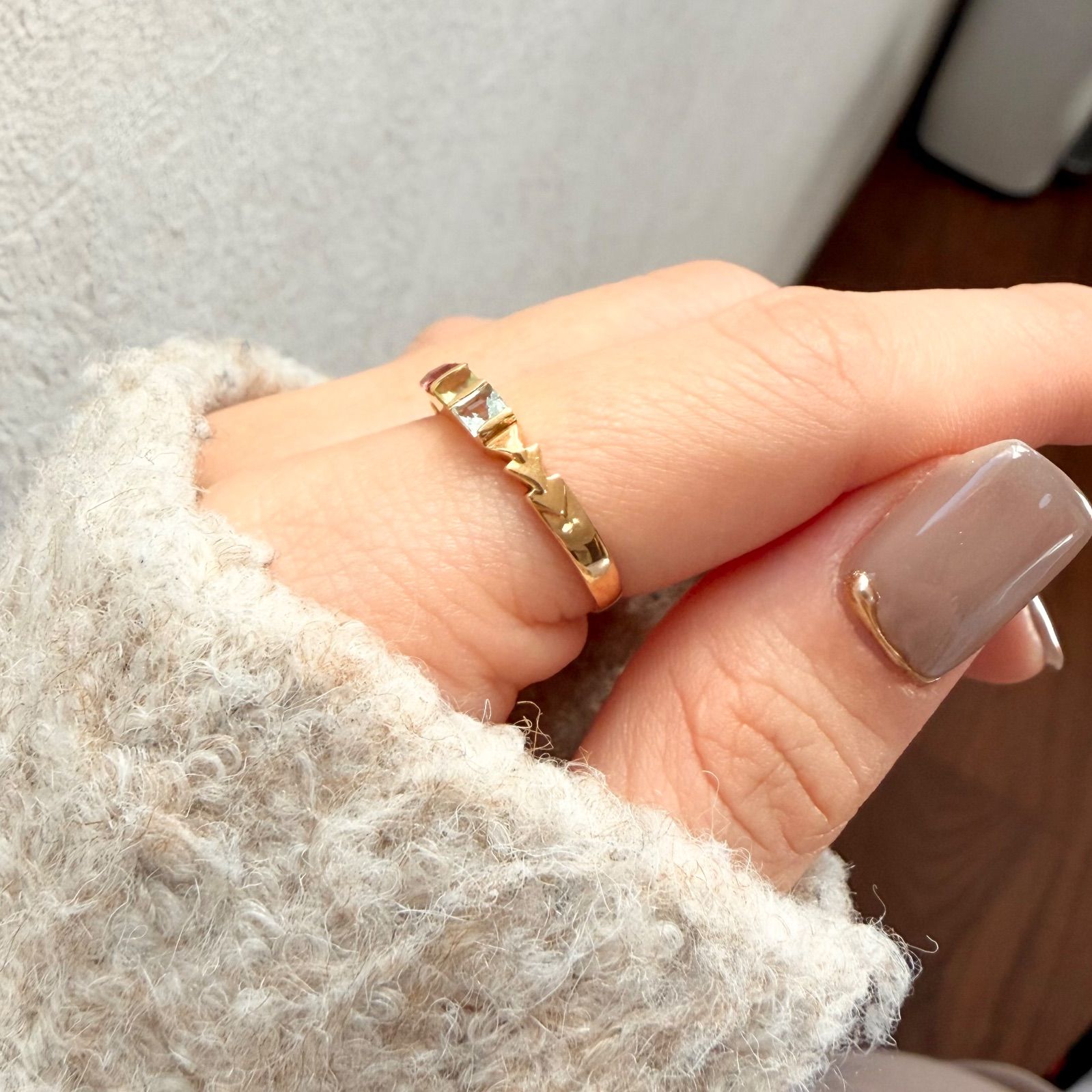 買取店】K18 マルチカラー 昭和レトロ 指輪 13号 2.1g - メルカリ