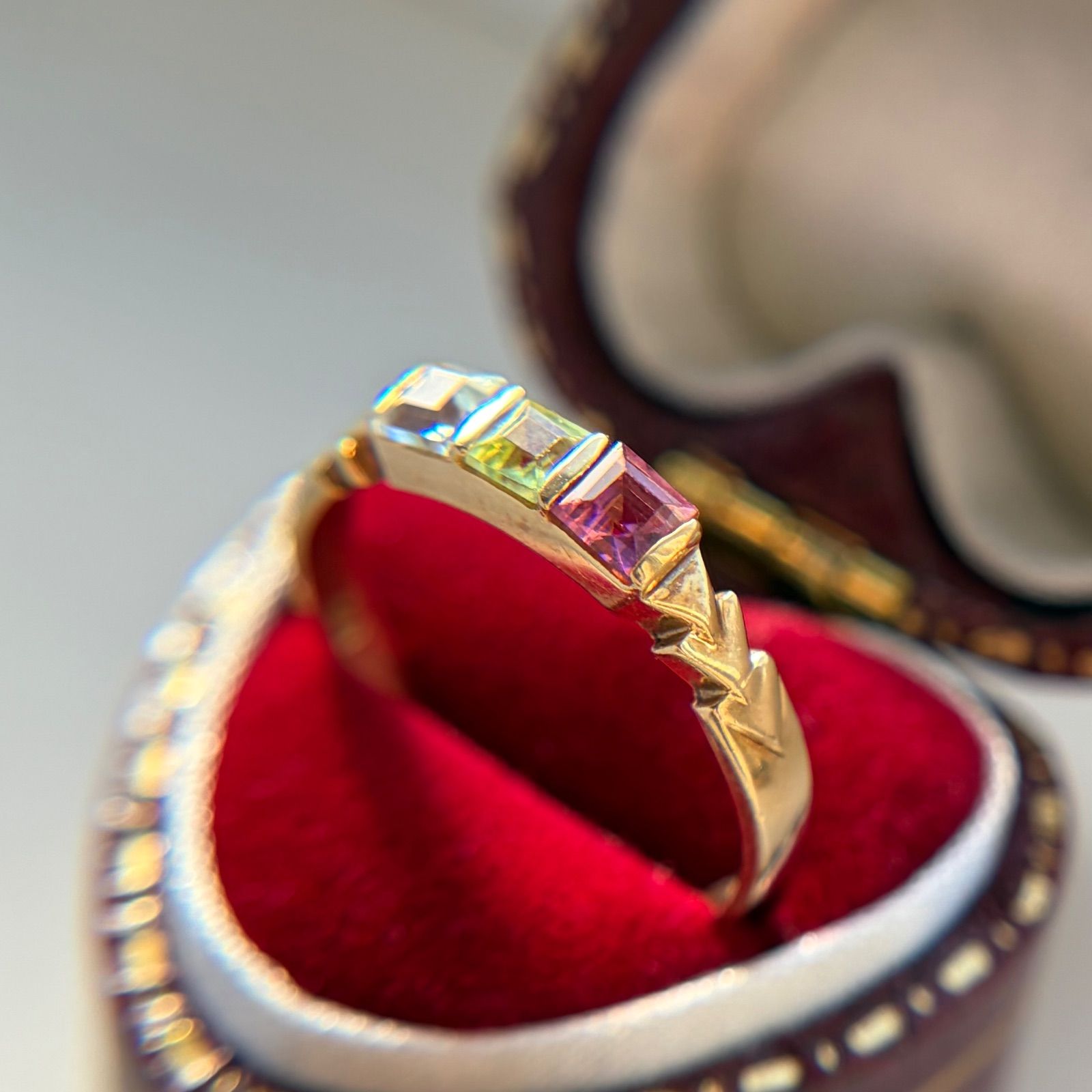 買取店】K18 マルチカラー 昭和レトロ 指輪 13号 2.1g - メルカリ