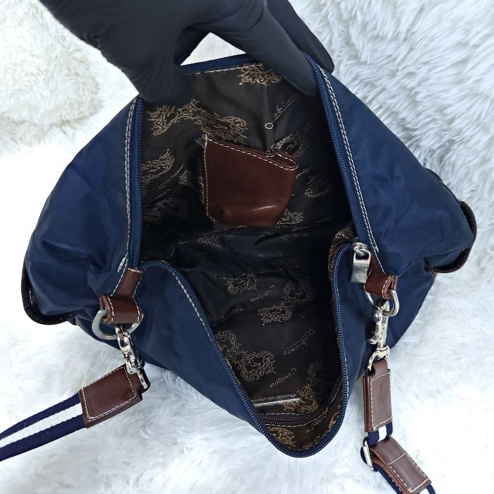 オロビアンコ Orobianco 2way クロスボディ ショルダーバッグ ネイビー