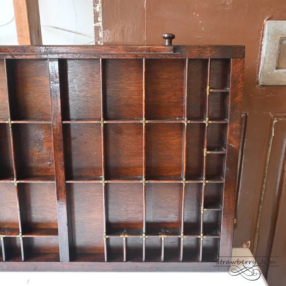 英国アンティークプリンタートレイ L3103-79 英国アンティーク プリンタートレイ スタンプトレイ 壁掛け