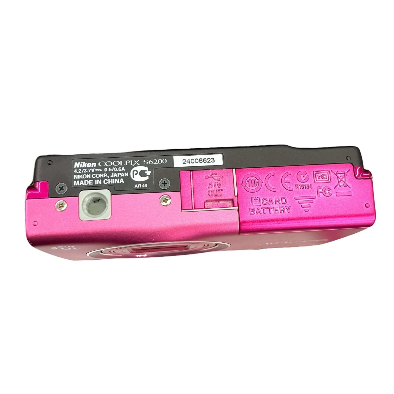 186000 動作未確認 Nikon ニコン COOLPIX 10xWIDE S6200 ピンク - メルカリ