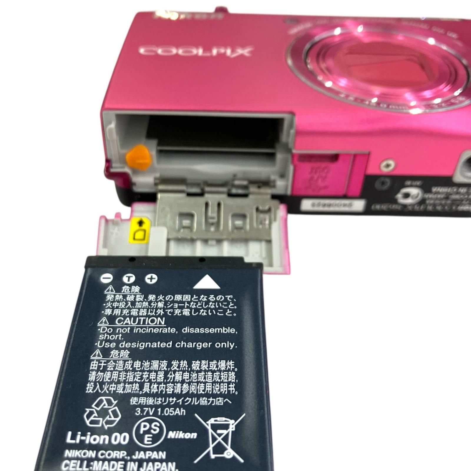 動作確認済Nikon COOLPIX S6200 ニコン クールピクス ピンク N.Mint】Nikon COOLPIX S6200 Pink 16MP 10x Zoom Compact Digital