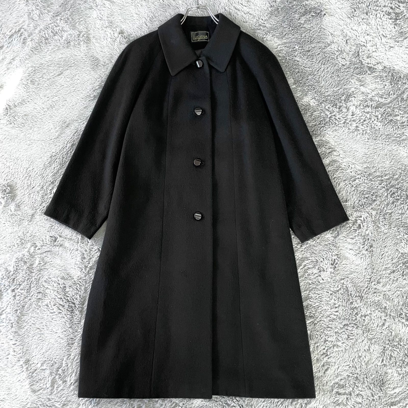 良品】極美品✨カシミヤ100% ステンカラーコート バルマカーンコート