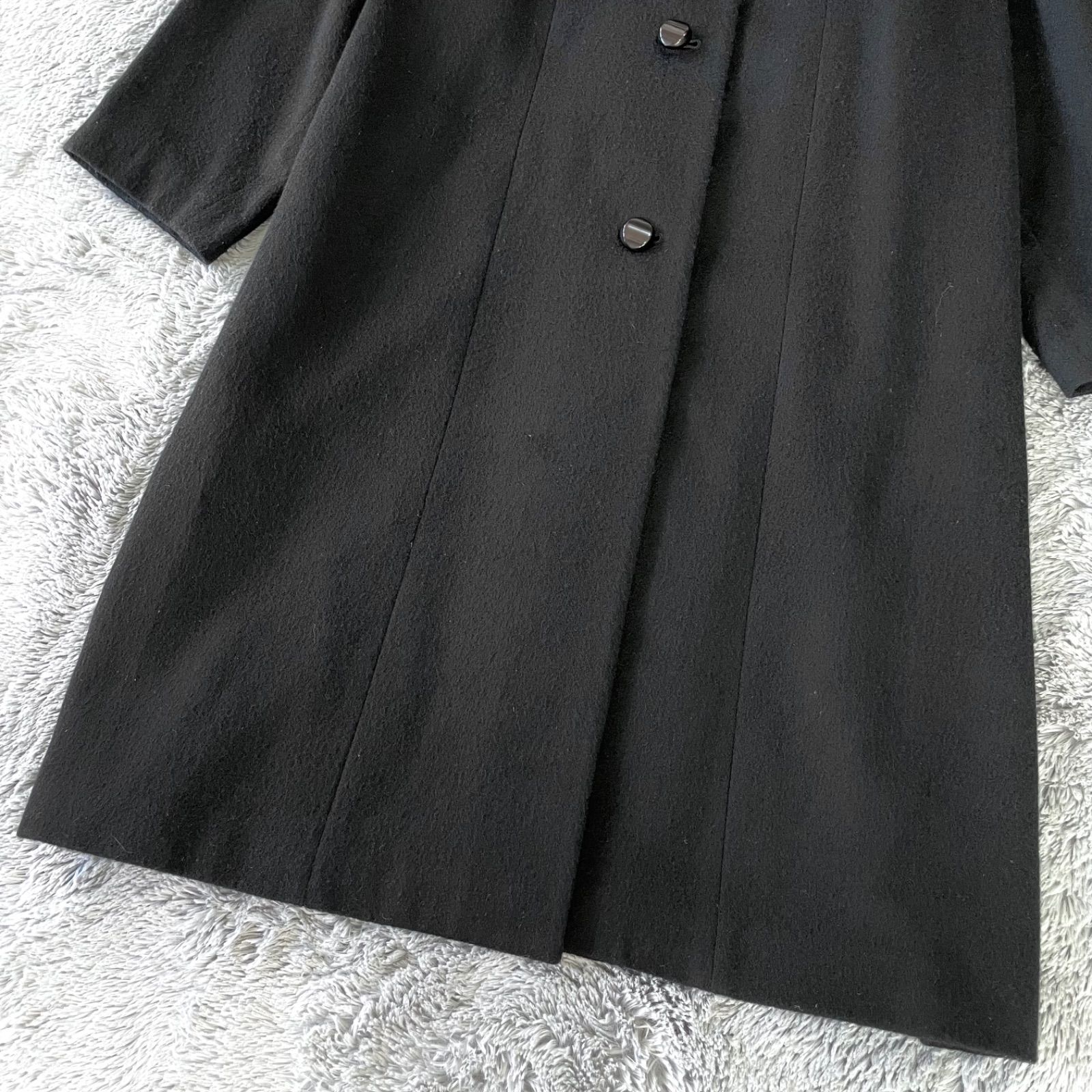 良品】極美品✨カシミヤ100% ステンカラーコート バルマカーンコート