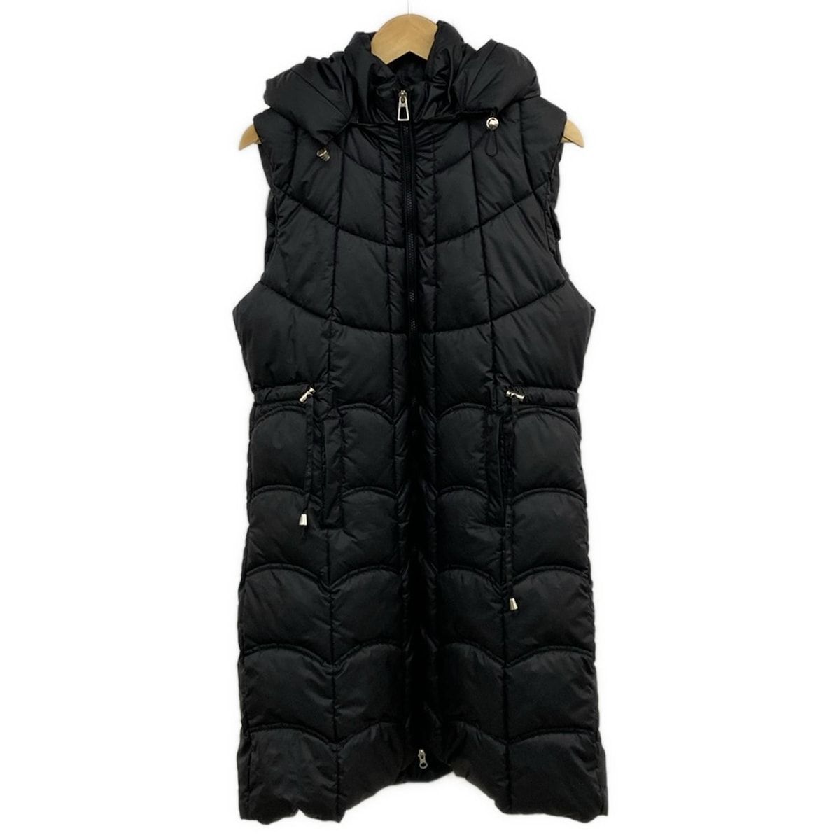 スペッチオ コート サイズ40 M レディース - 黒 ノースリーブ 中綿 冬