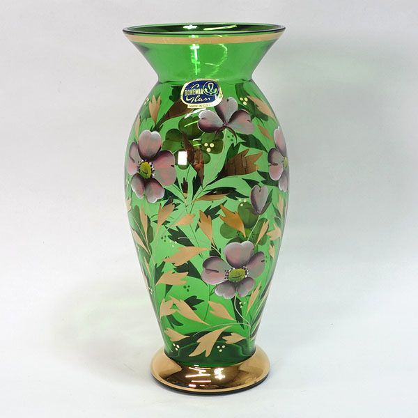 BOHEMIA ◇【花器】ボヘミア/カリグラス 手描フラワーベース