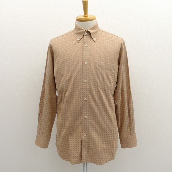 バーバリー ロンドン ボタンダウンシャツ 長袖 ノバチェック LL ベージュ 定番人気，正規品 BURBERRY LONDON / バーバリー ロンドン 長袖シャツ