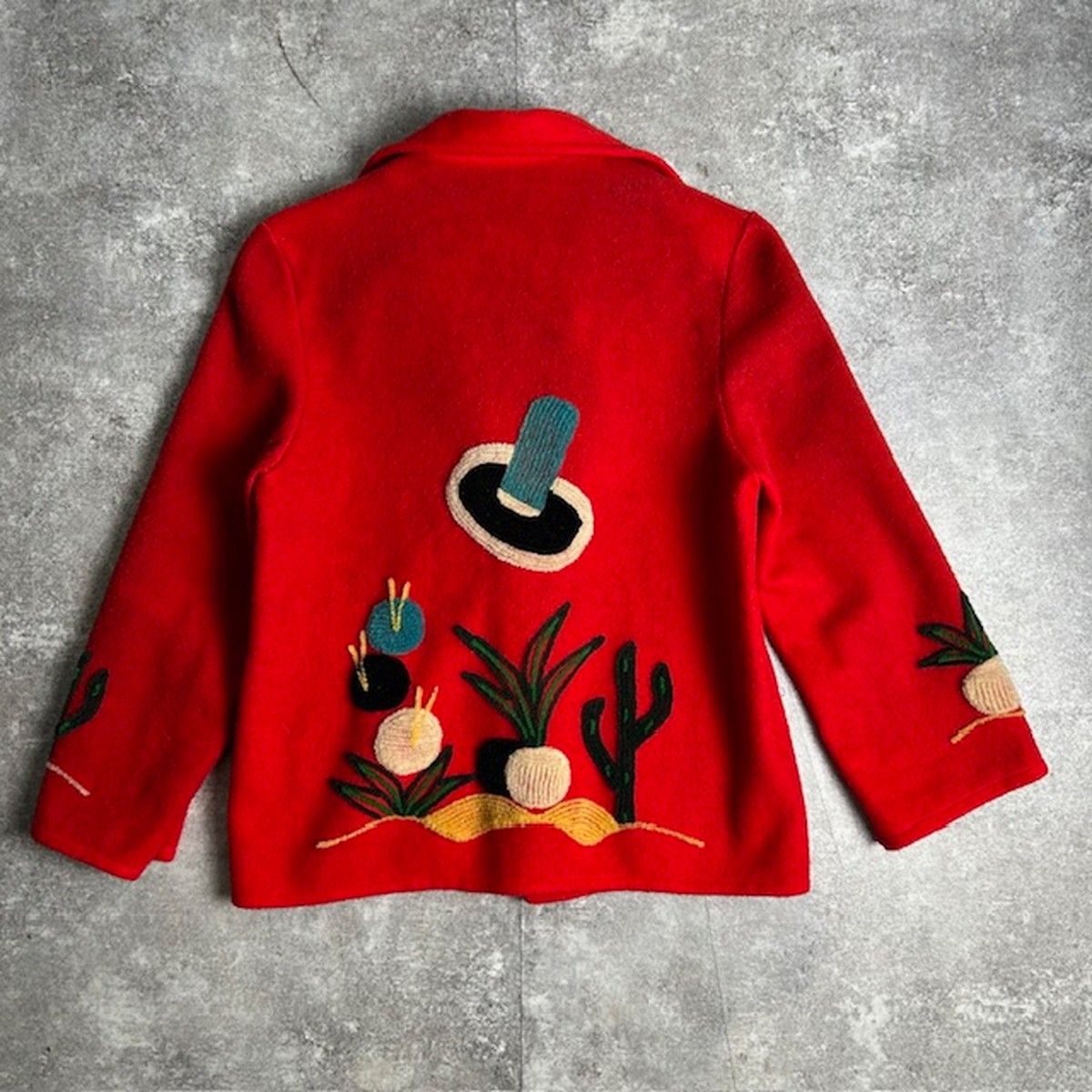 50's 60's La Muchacha ウール メキシカンジャケット サボテン 植物