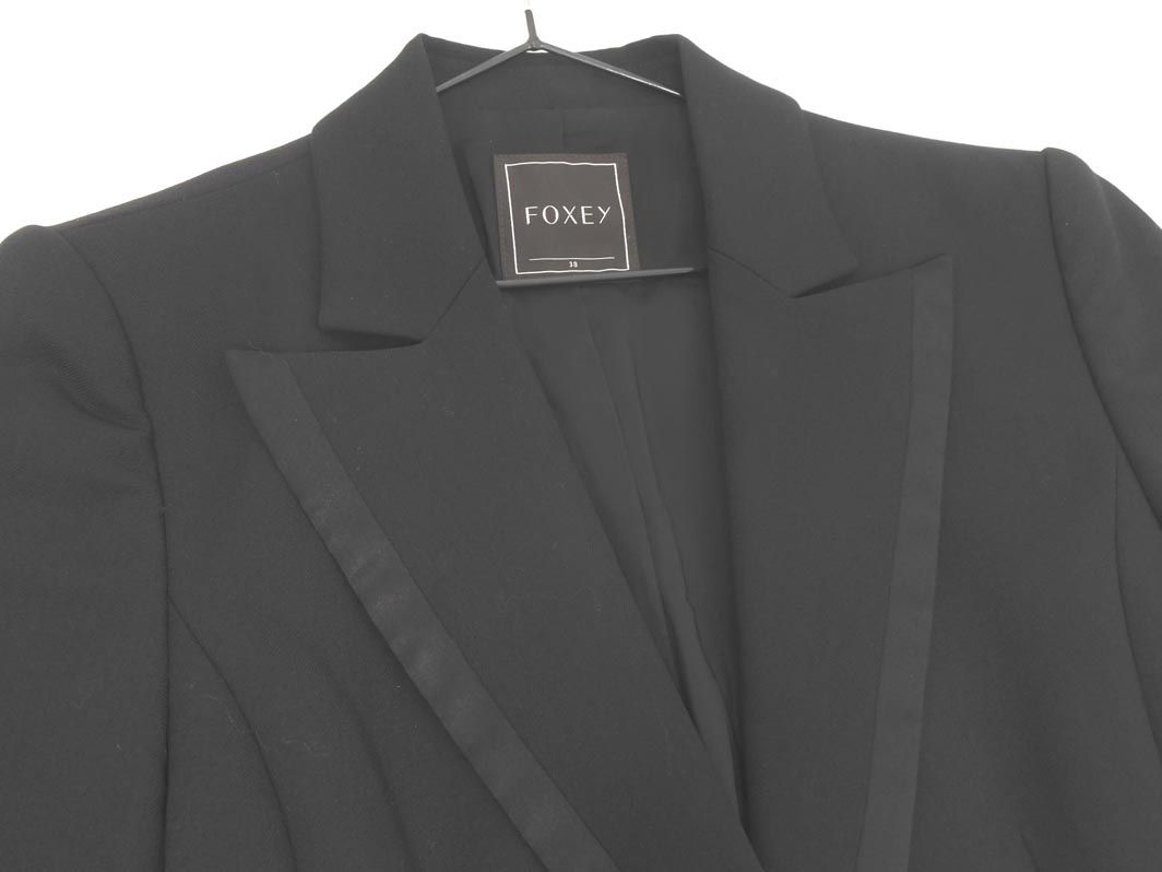 foxey フォクシー ウール混 テーラード ジャケット size38/黒