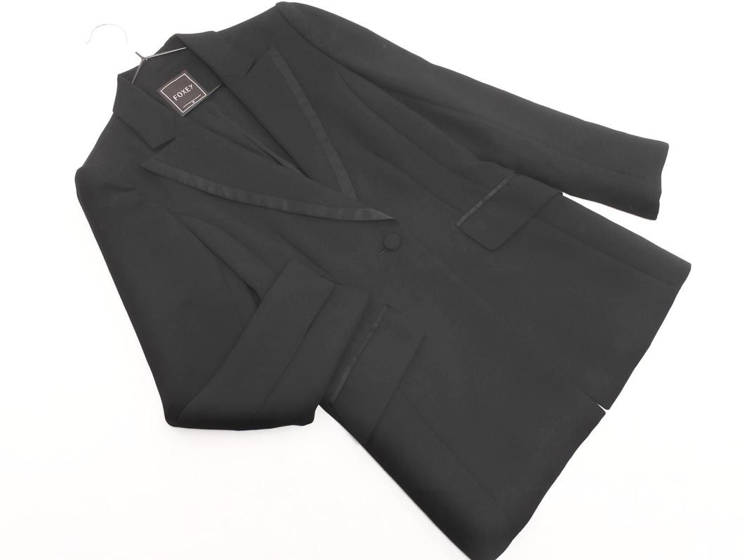 foxey フォクシー ウール混 テーラード ジャケット size38/黒