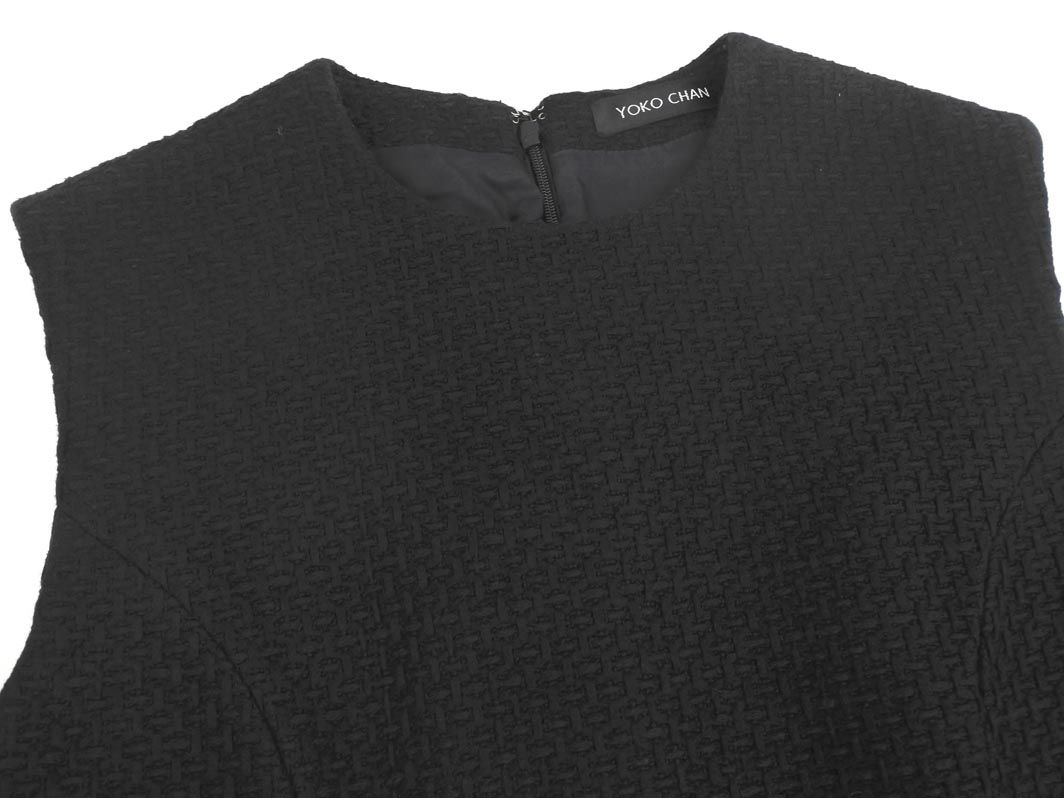 YOKO CHAN ヨーコチャン ノースリーブ ワンピース size38/黒