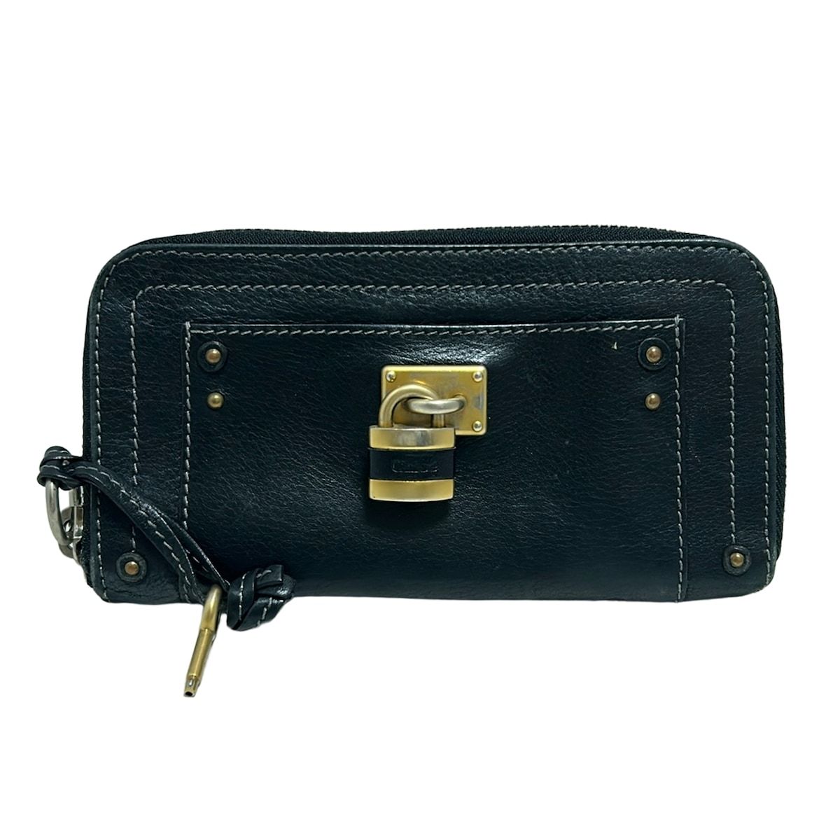 Chloe(クロエ) 長財布 パディントン 黒 ラウンドファスナー レザー