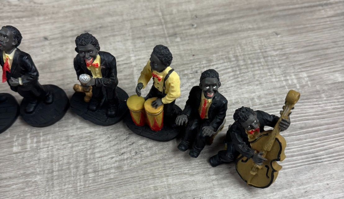 Jazz 黒人ジャズバンド フィギュアまとめて 8体セット 置物 飾り