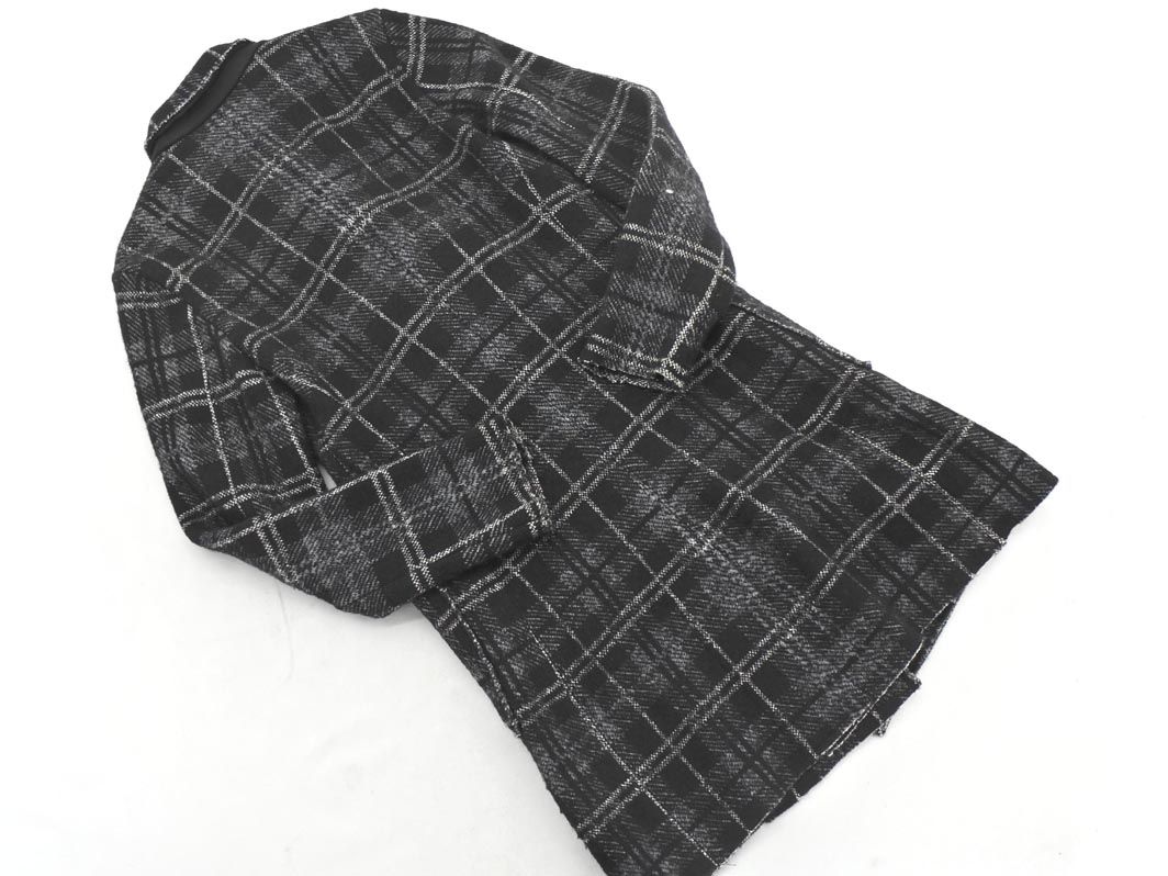 DIESEL ディーゼル ウール混 チェック ピー コート sizeXS/黒