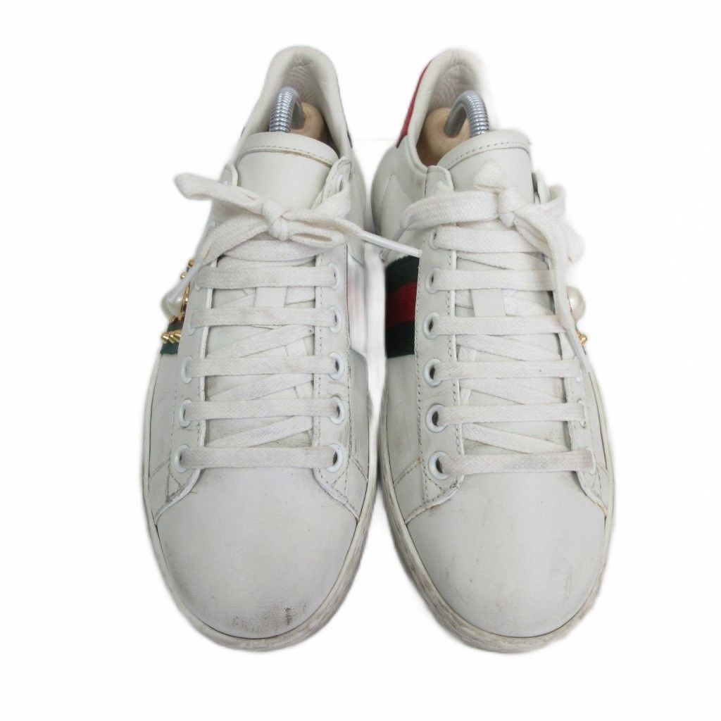 グッチ GUCCI ACE エース パールスタッズ ローカットスニーカー