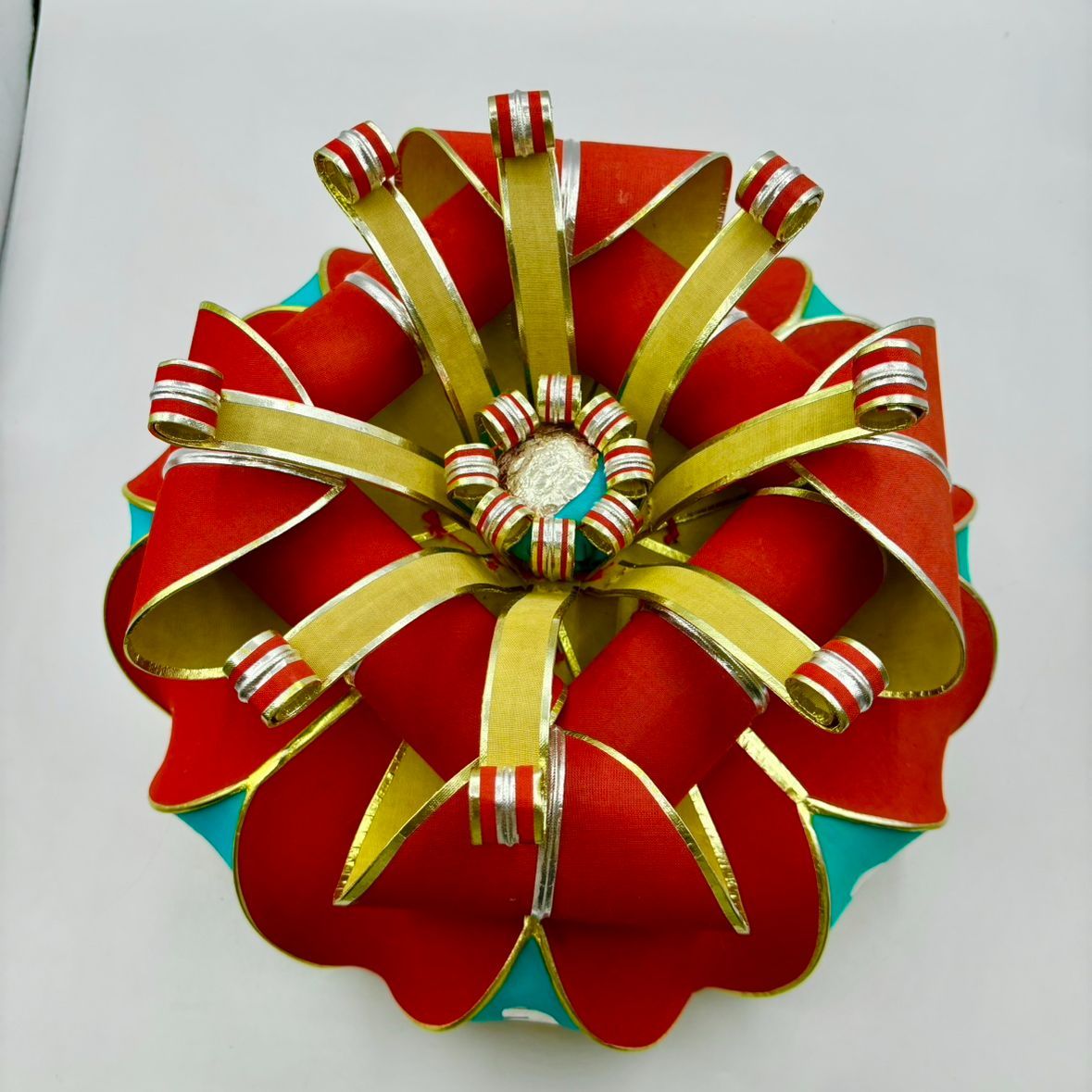 え沖】 琉球花笠 直径約31cm 高さ約21cm 琉球舞踊 沖縄 工芸品 伝統品