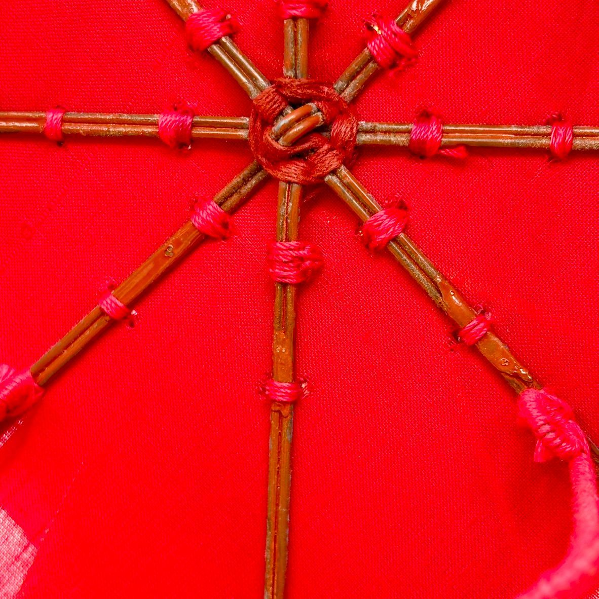 え沖】 琉球花笠 直径約31cm 高さ約21cm 琉球舞踊 沖縄 工芸品 伝統品