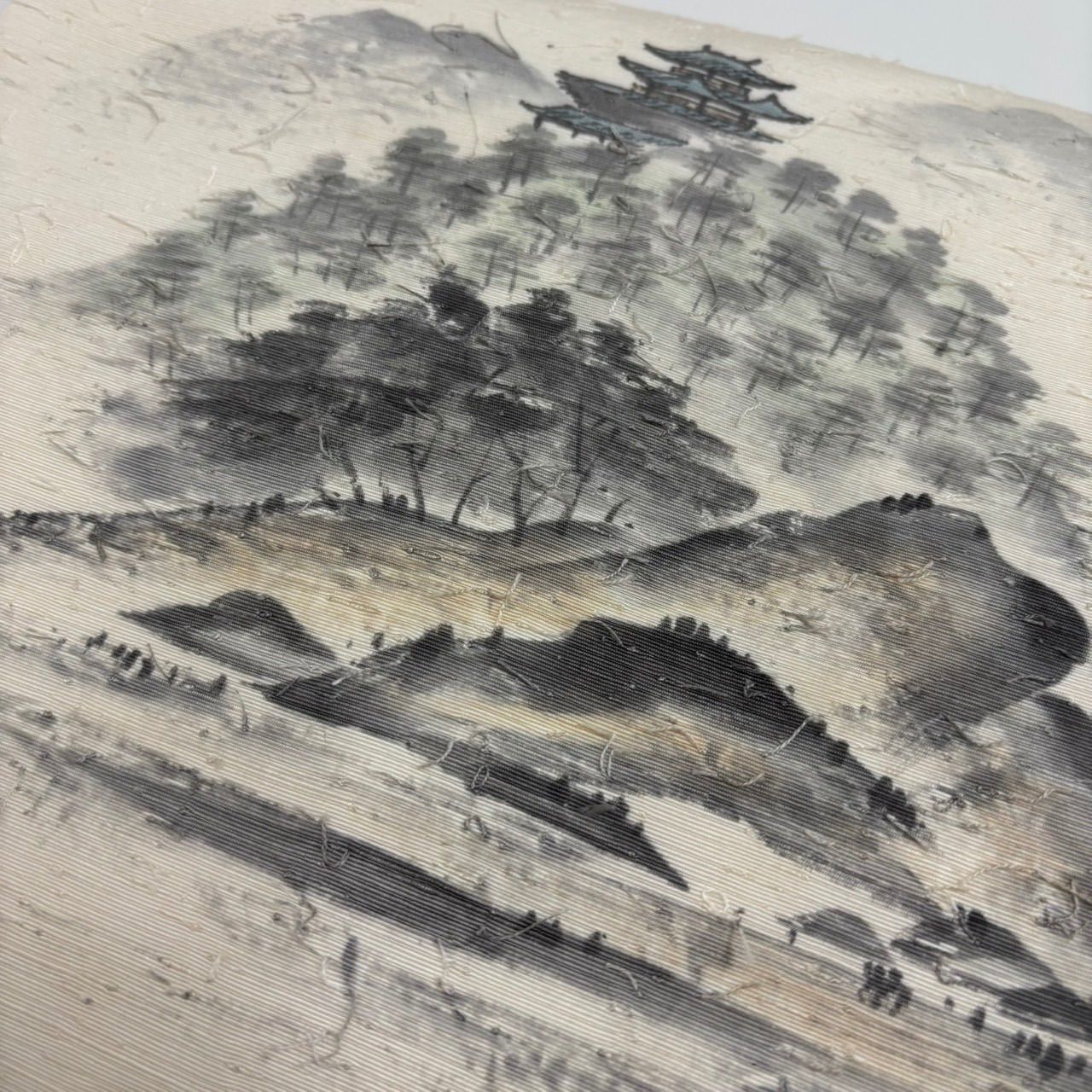 【 新品未使用】作家物 髭紬 名古屋帯 ★吉祥柄 茄子・くわい 新品未使用】作家物 髭紬 名古屋帯 ☆吉祥柄 茄子・くわい