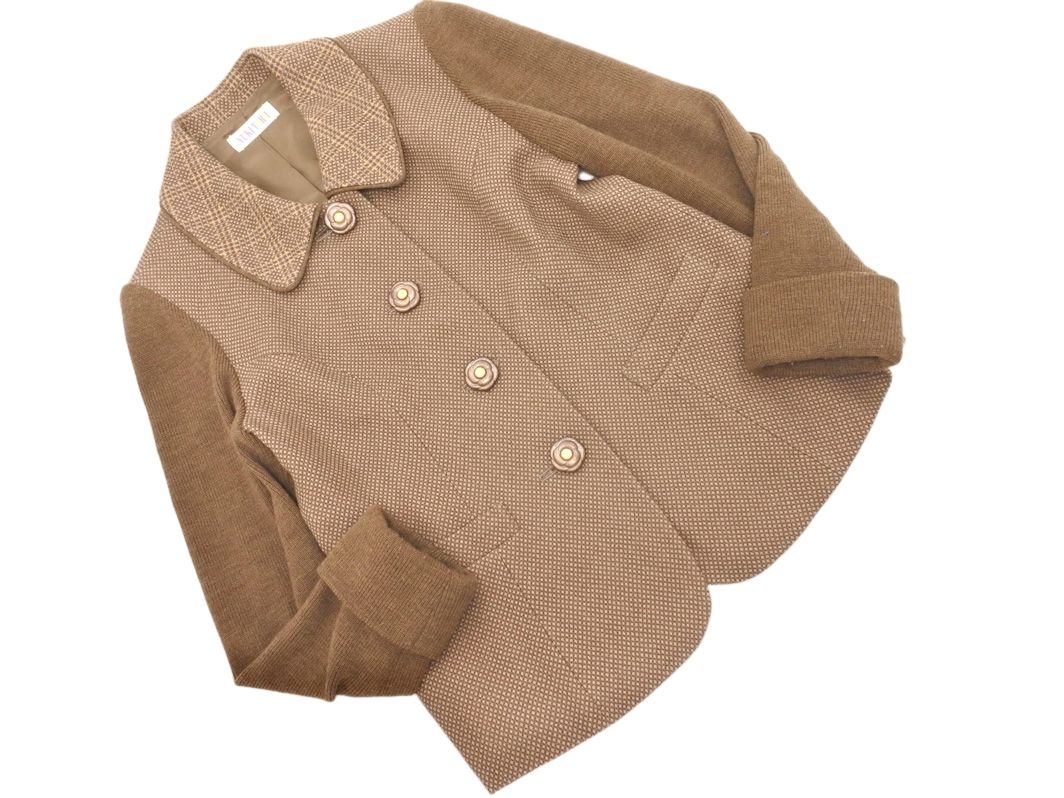 YUKI TORII ユキトリイ ウール100% ニット ジャケット size11/茶