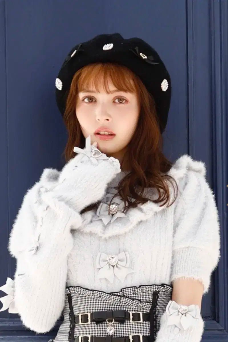 LIZLISA キャミソール　ベレー帽　セット00s 希少 LIZ LISA 量産型 地雷系 リズリサ BIG リボン レースアップ ベレー帽