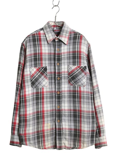 80s ☆ ビッグマック チェック ヘビー フランネル シャツ メンズ M