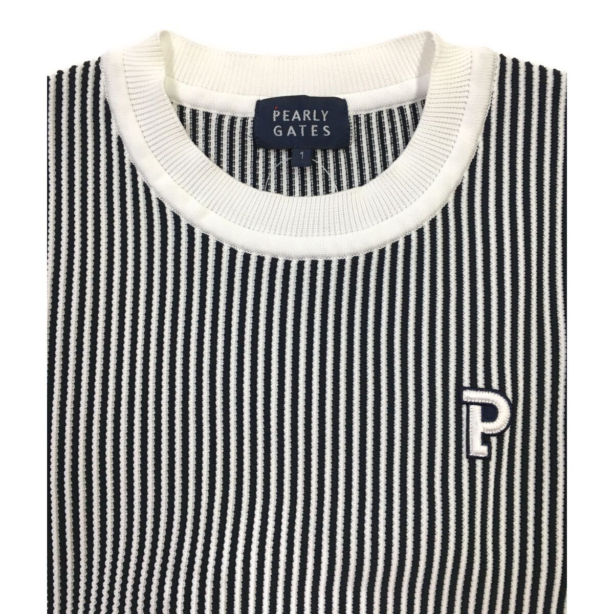 レディース パーリーゲイツ PEARLY GATES セーター 1(M) 紺×白