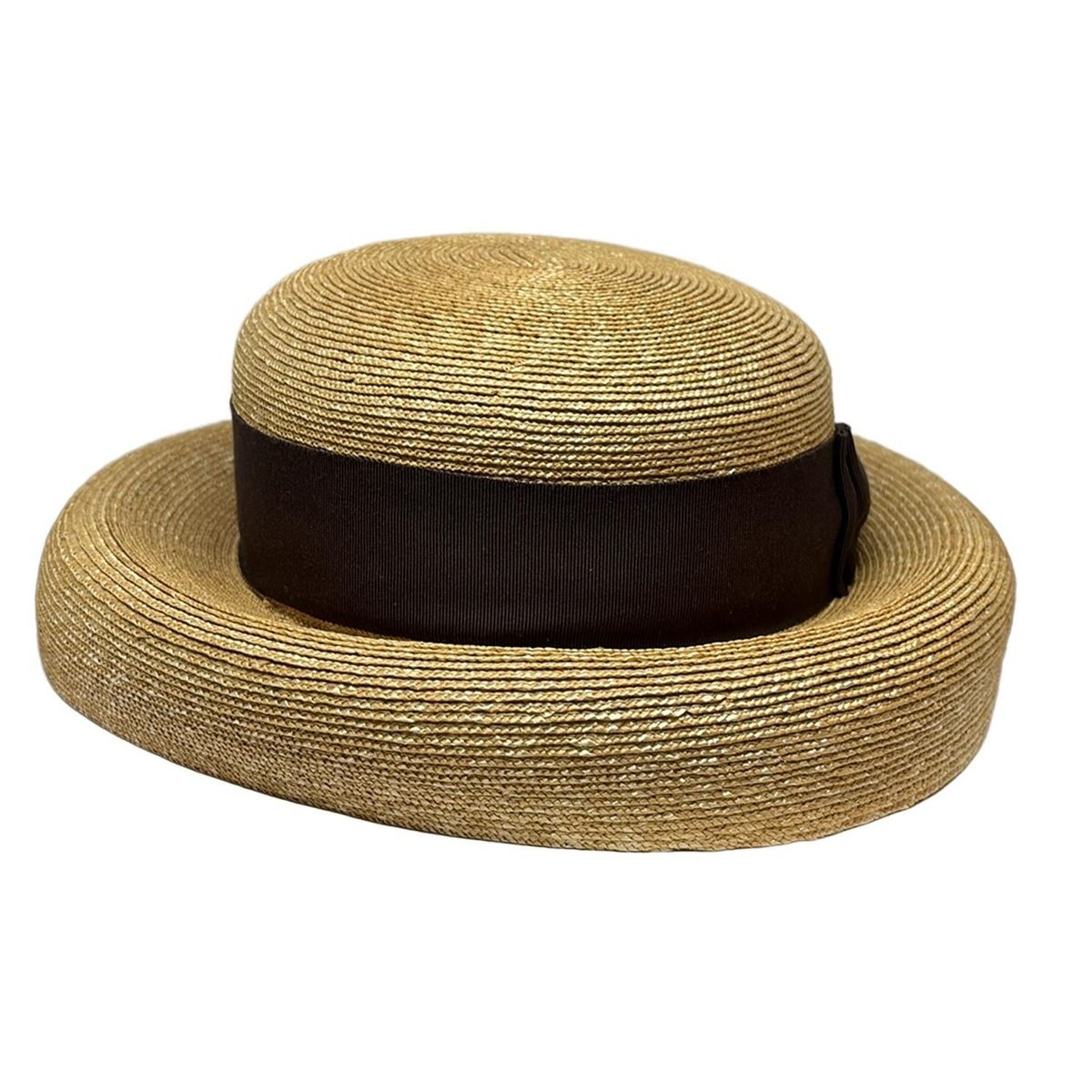 ◆maxim◆マキシン◆ベージュと黒のリボン付きハット ◇maxim◇マキシン◇ベージュと黒のリボン付きハット