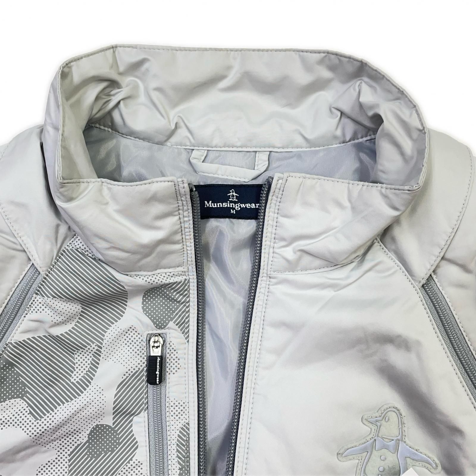 メンズ マンシングウェア Munsing wear フルジップアウター M 薄グレー 