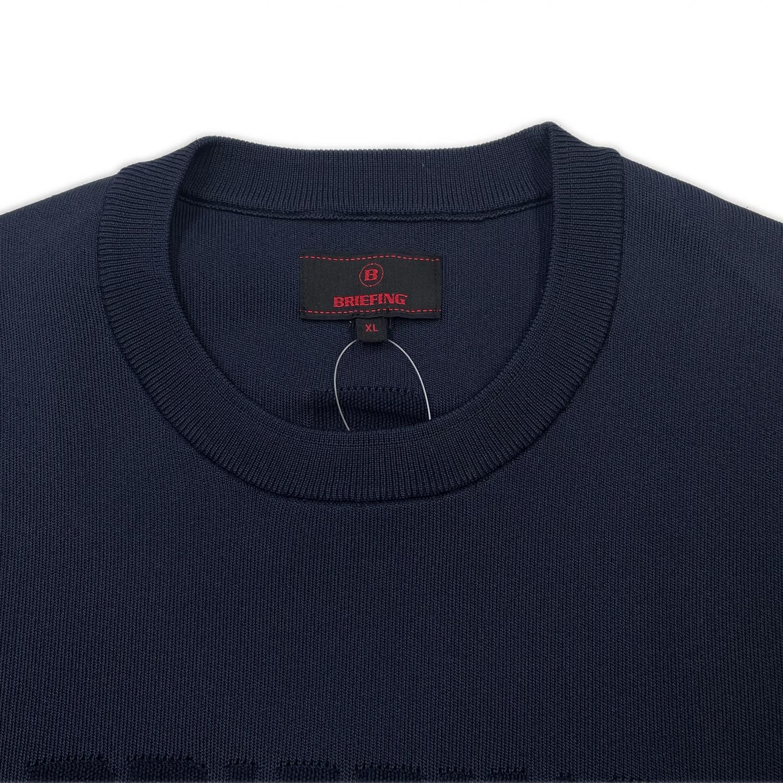 中古 メンズ ブリーフィング BRIEFING セーター XL ネイビー 紺 クルー