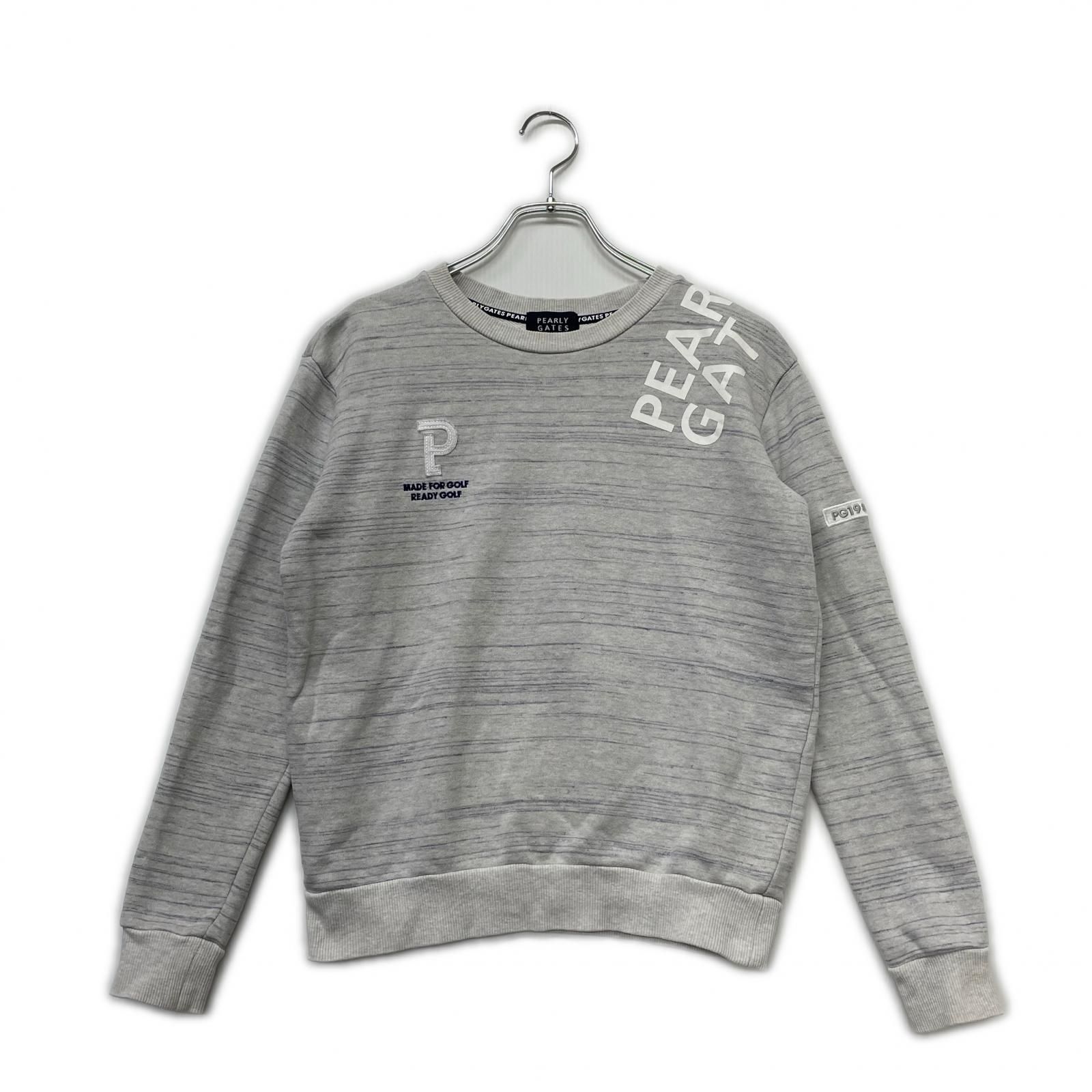 パーリーゲイツ　新品未使用トレーナー PEARLY GATES 【新品】パーリーゲイツ トレーナー 白 肩ロゴ黒 日本製