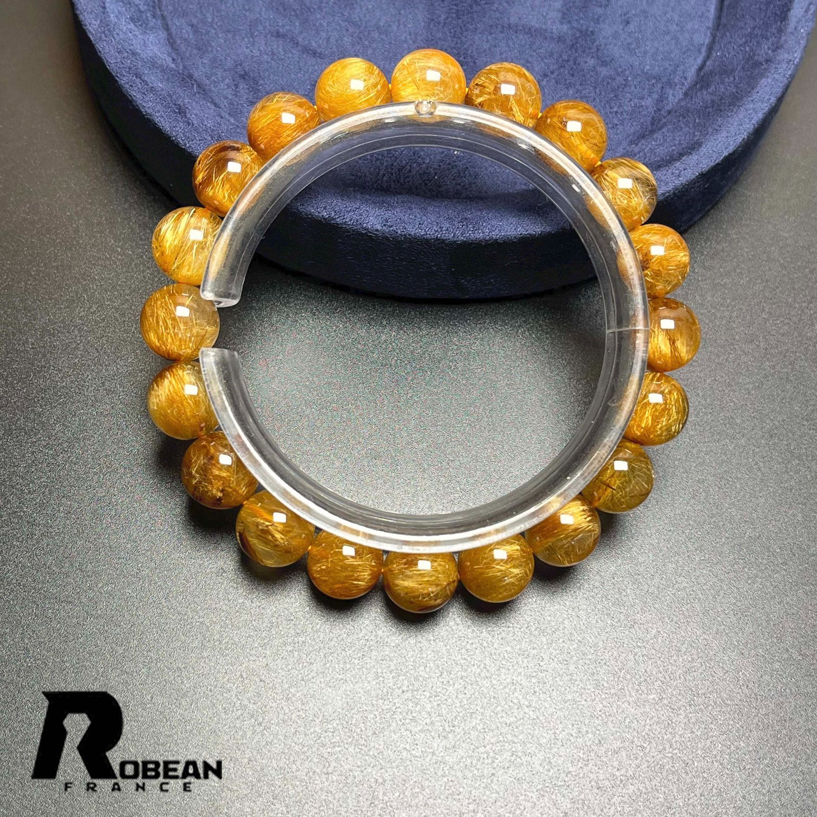 限定1個】綺麗 EU製 ☆ROBEAN・銅髪ルチルクォーツ☆ブレスレット 