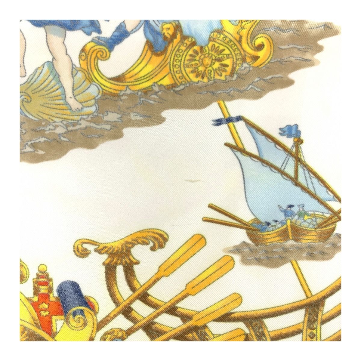 エルメススカーフ 帆船柄 レッド HERMES エルメス カレ90 HENRY F