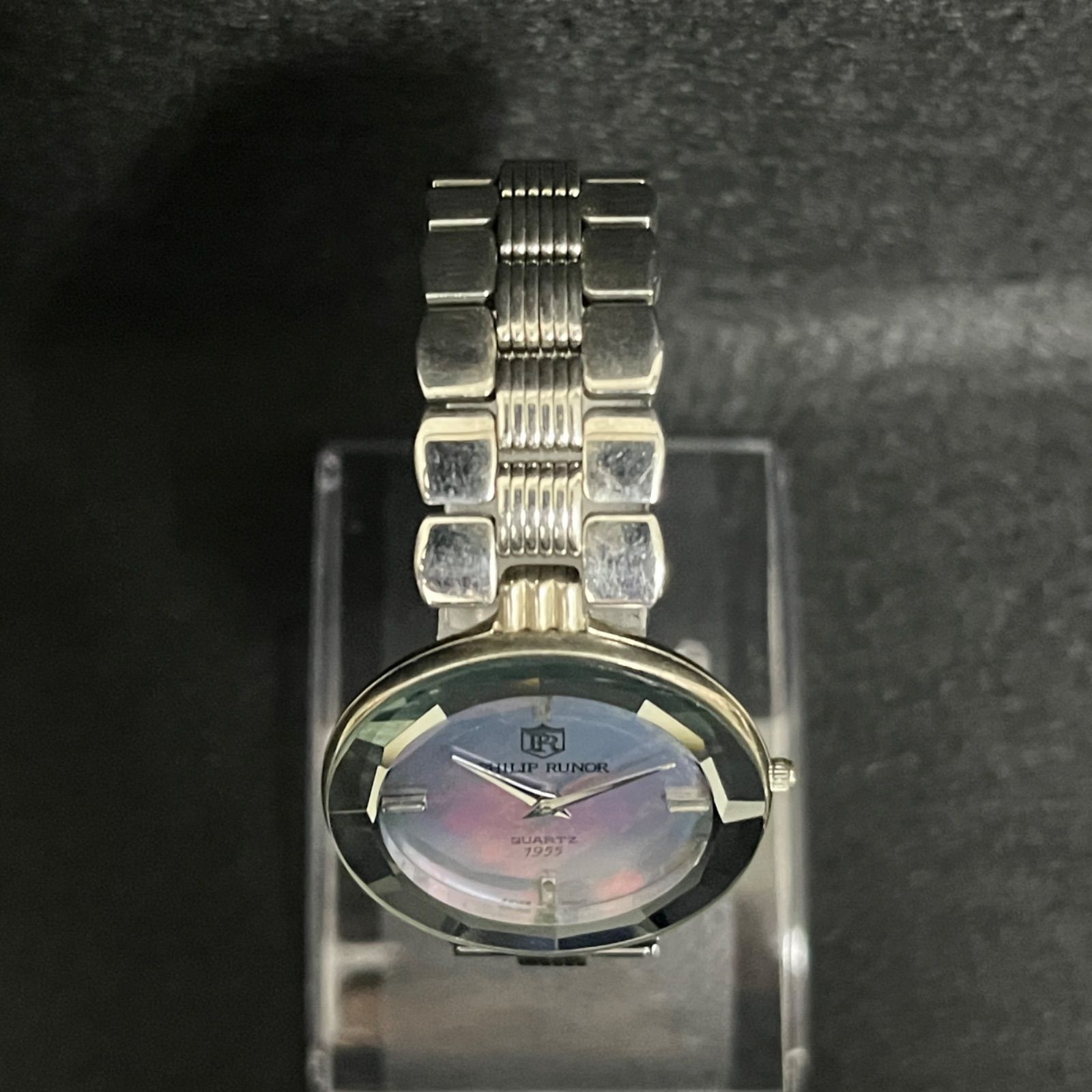 稼働品】PHILIP RUNOR 1955 腕時計 レディース クォーツ フィリップ 
