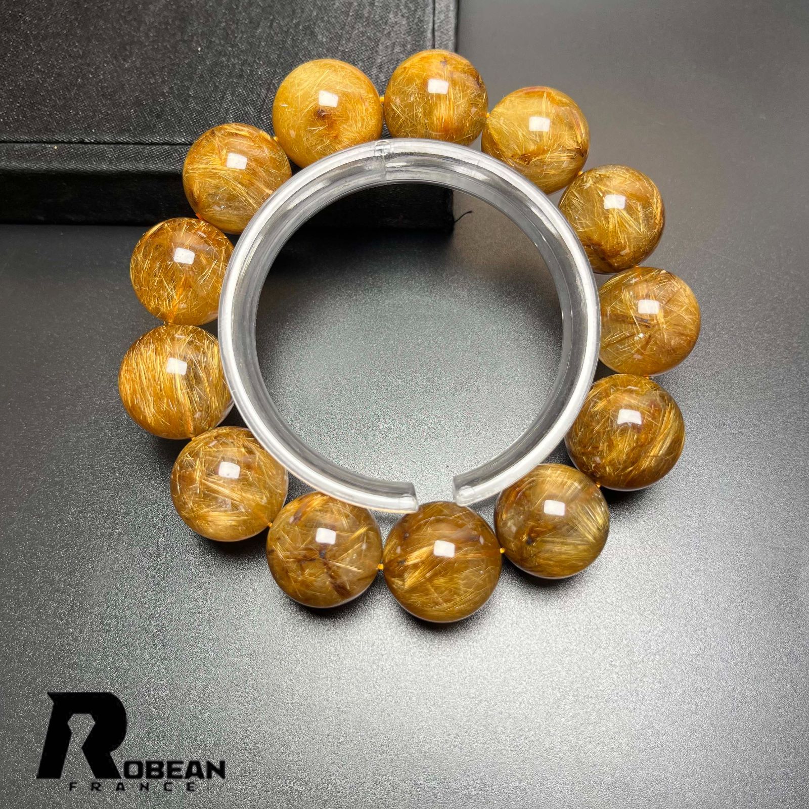 限定1個夢色 EU製 ☆ROBEAN・銅髪ルチルクォーツ☆ブレスレット 【一点