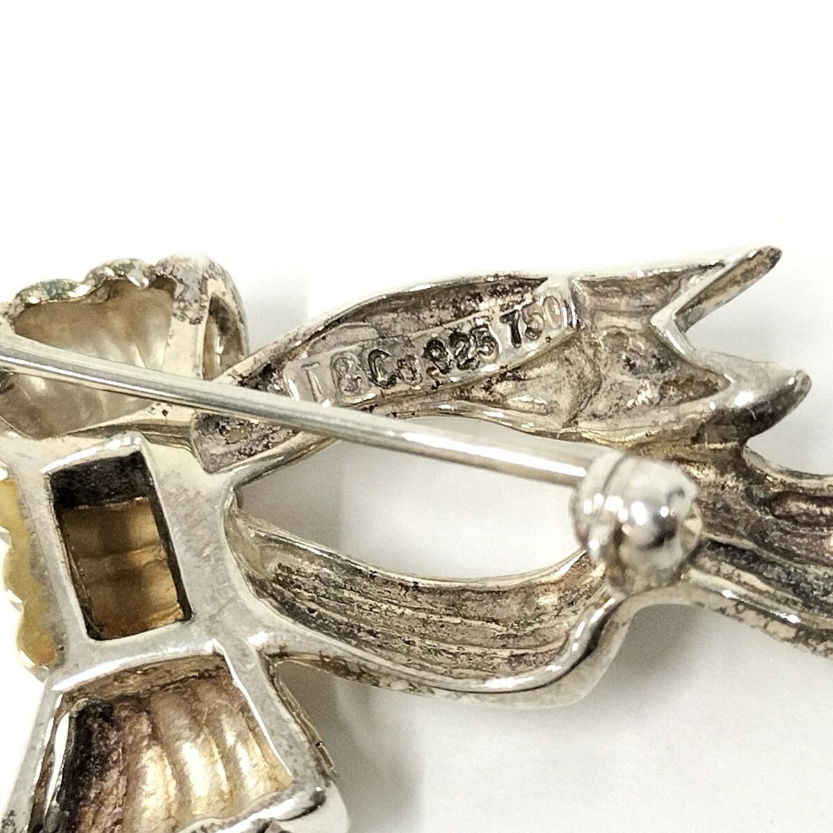 あこやパール エメラルド ルビー サファイア ブローチ ヴィンテージ