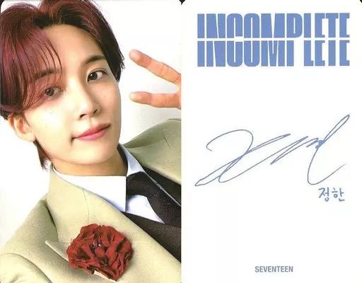 中古】コレクションカード(男性) SEVENTEEN/JEONGHAN(ジョンハン)/裏面