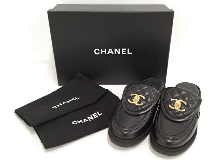 CHANEL サンダル ココマーク マトラッセ ターンロック 表記サイズ36C