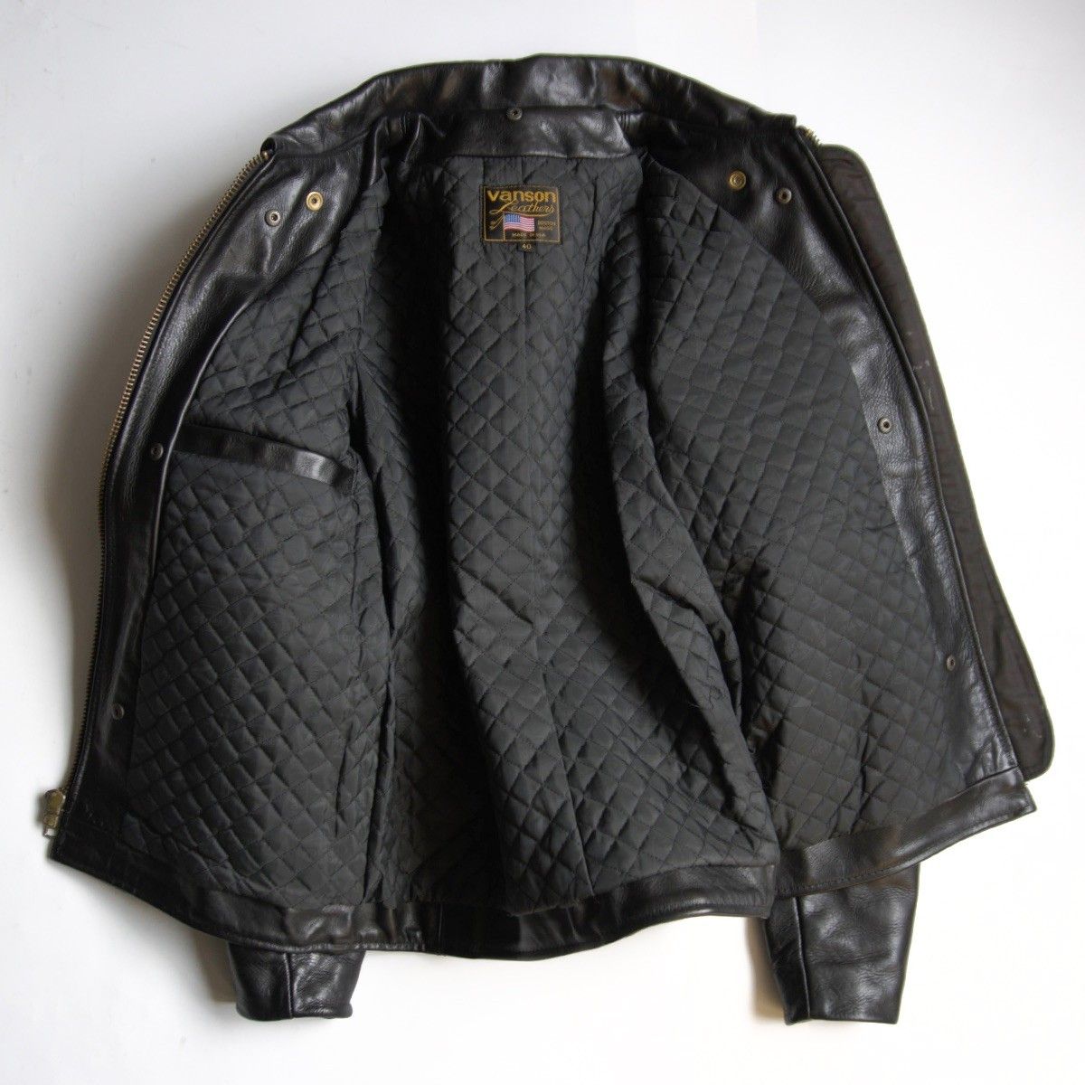 美品】 VANSON 【ENF エンフィールド シングルライダースジャケット 