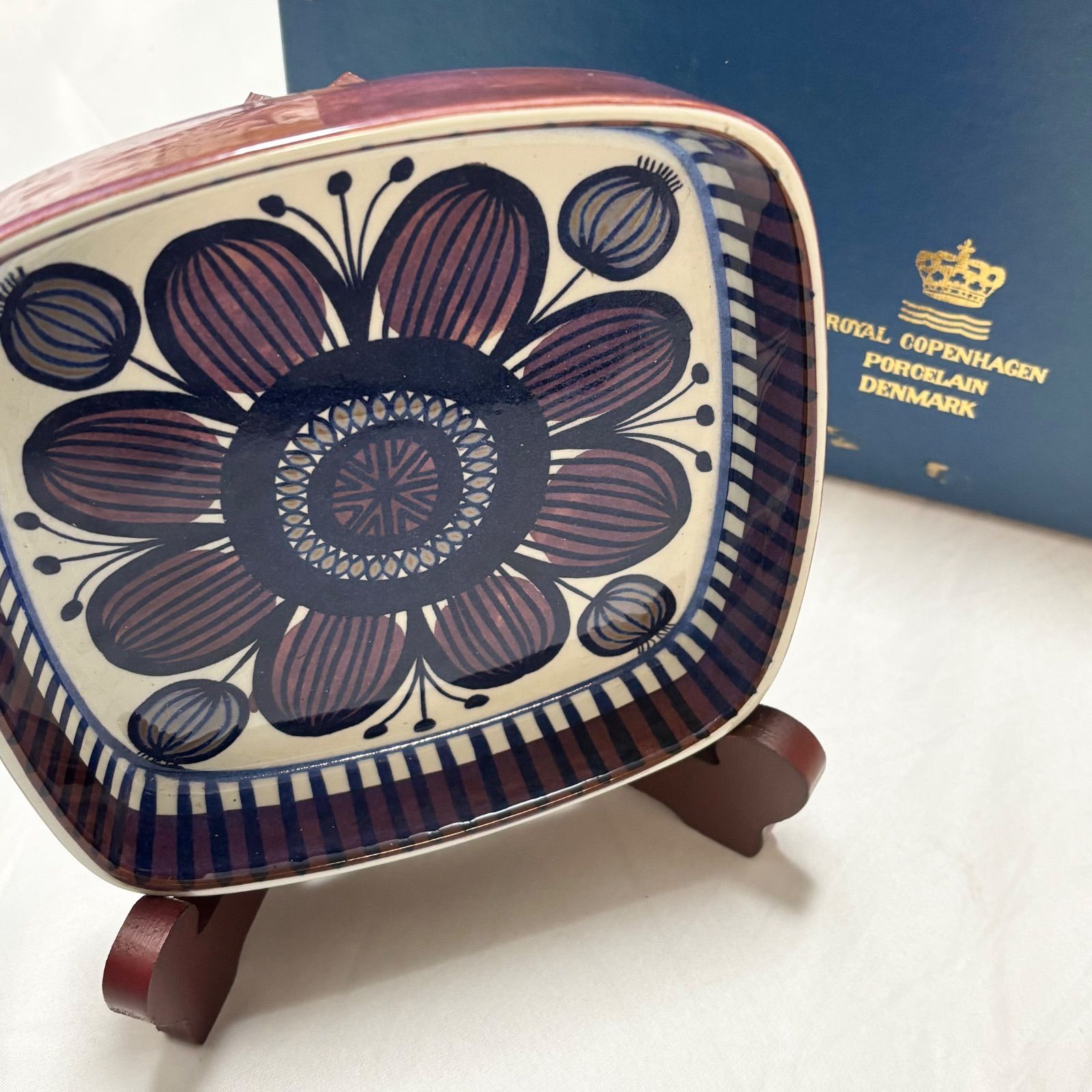 ロイヤルコペンハーゲン スクエアプレート4枚 ロイヤルコペンハーゲン/スクエアプレート4枚新品