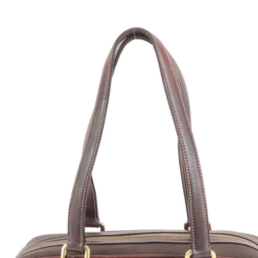 極美品 プラダ ギャランティカード付 ロゴ ジャガード ミニ ボストン