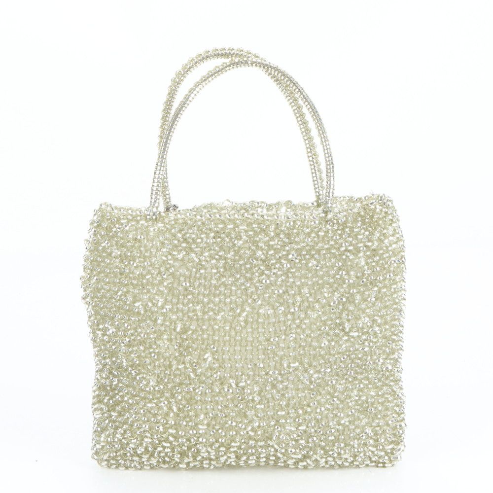 美品 アンテプリマ ワイヤーバッグ ラインストーン ビジュー リボン