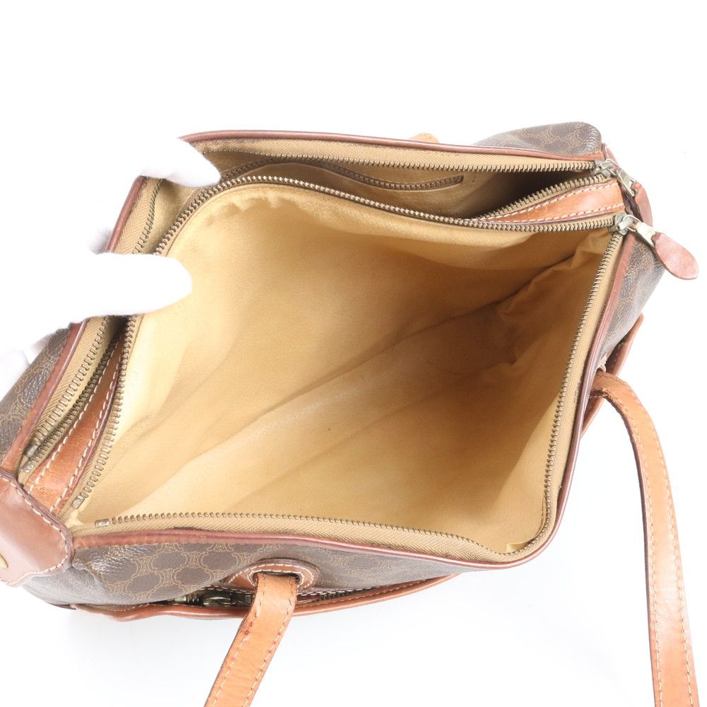 美品 ヴィンテージ セリーヌ マカダム トリオンフ レザー トート