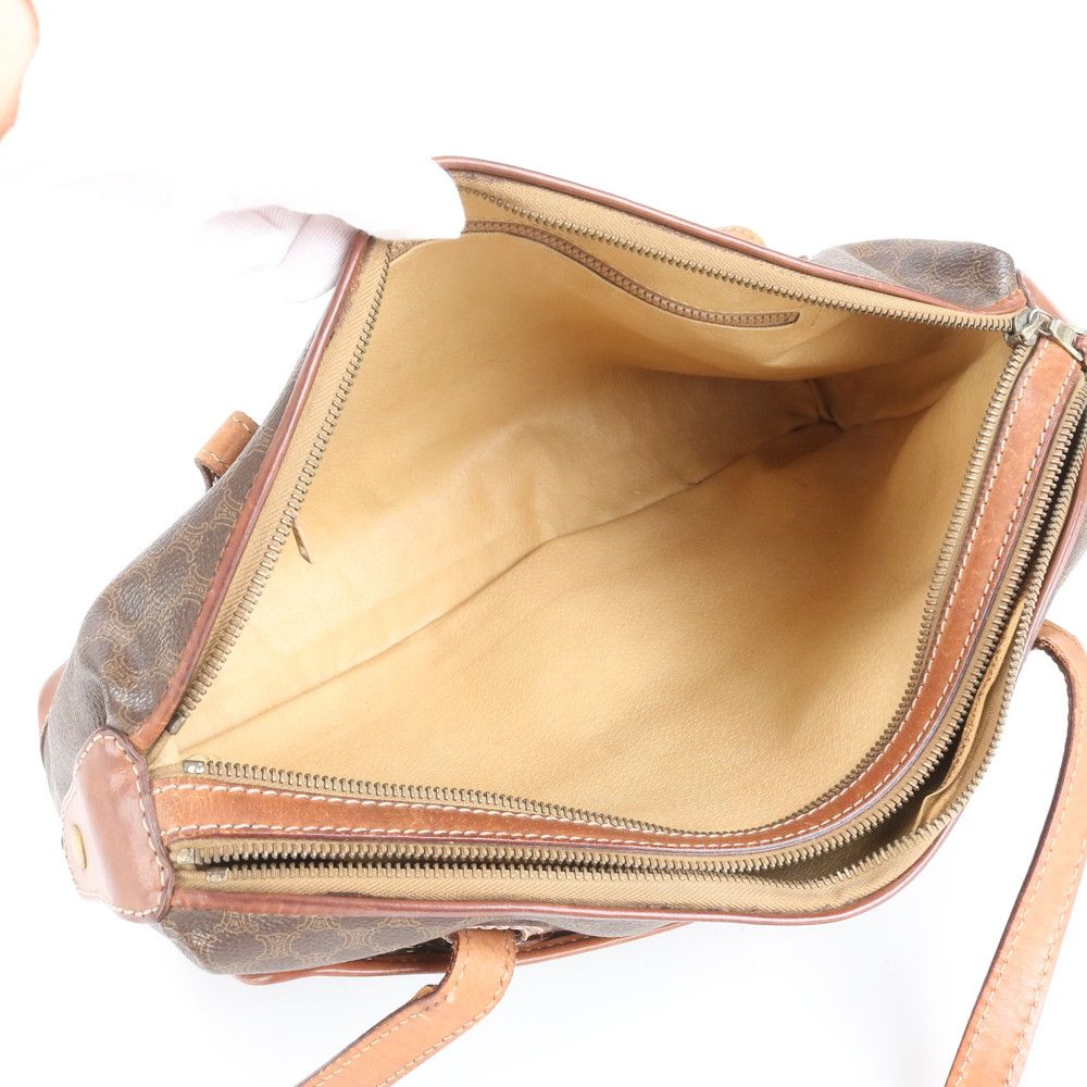 美品 ヴィンテージ セリーヌ マカダム トリオンフ レザー トート