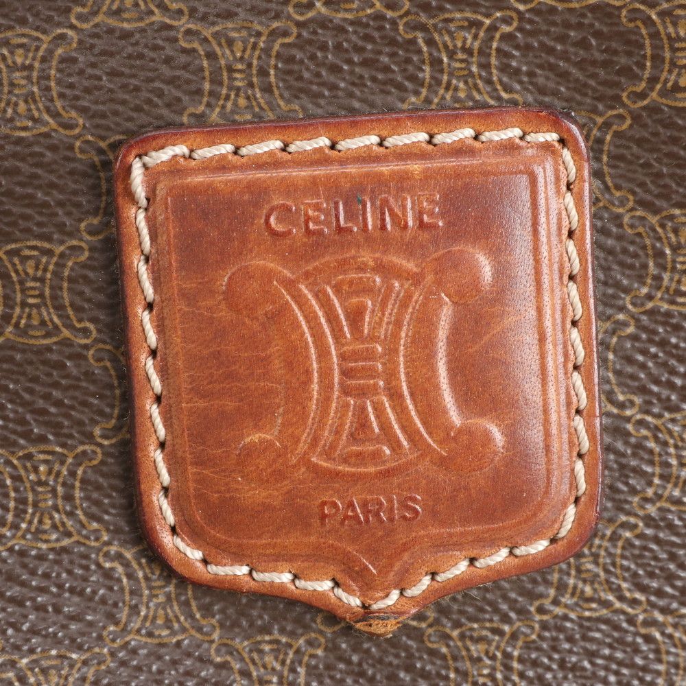 美品　セリーヌ　トートバッグ　マカダム　パリマカダム　トリオンフ　A4可　肩掛け 美品 ヴィンテージ セリーヌ マカダム トリオンフ レザー トート