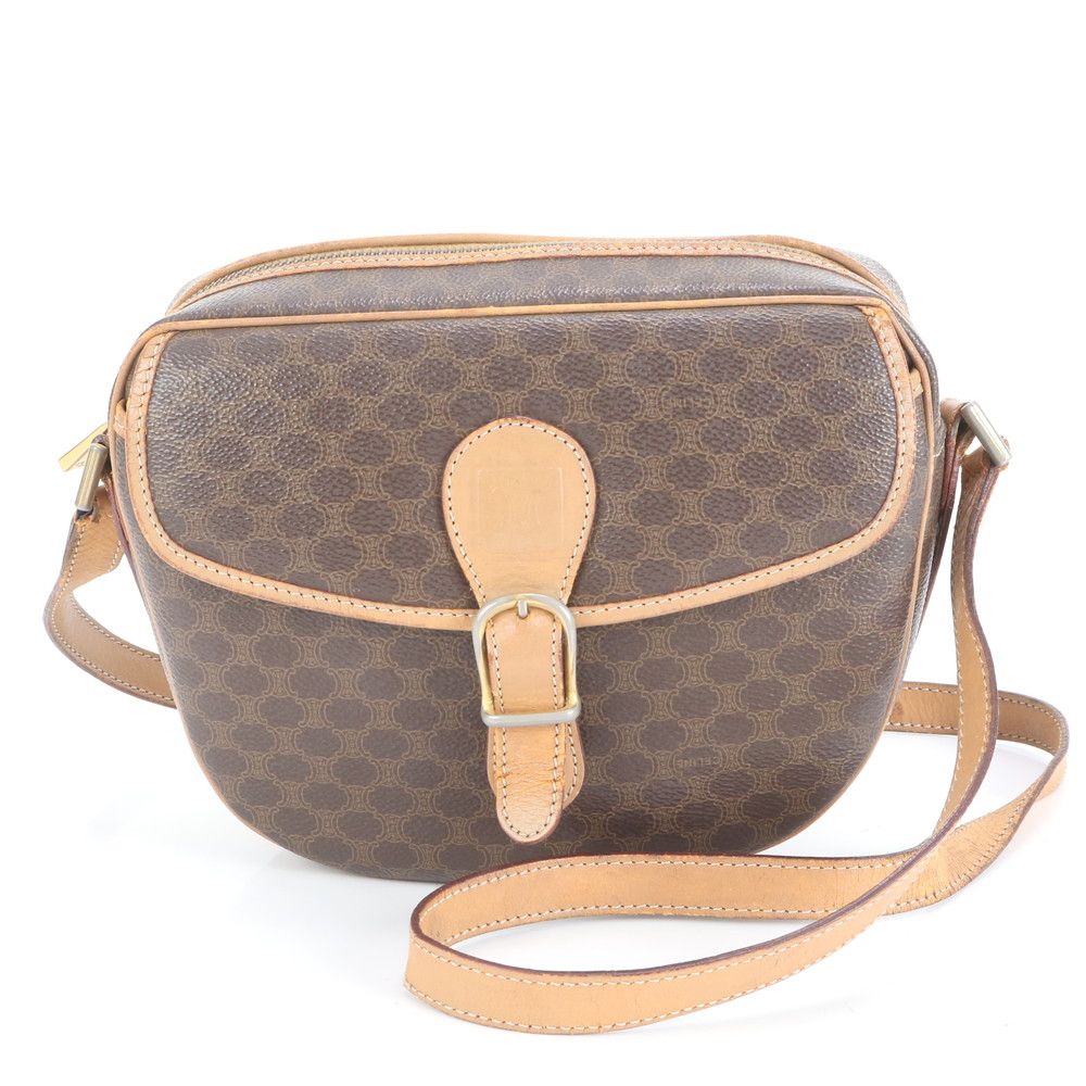 希少【ヒロフ】ヴィータ ショルダーバッグ シボ革 H型押しロゴ