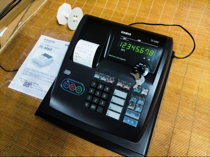 カシオレジスター TE-M80 中古品 人気機種感熱紙 送料無料 536600