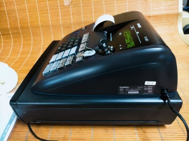 カシオレジスター TE-M80 中古品 人気機種感熱紙 送料無料 536600