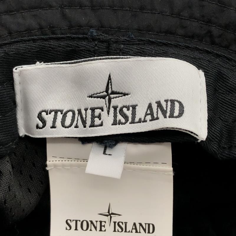【中古】STONE  バケットハット L 801599376 ブラック ストーンアイランド[10][240010497881] 中古】STONE ISLAND バケットハット L 801599376 ブラック ストーン