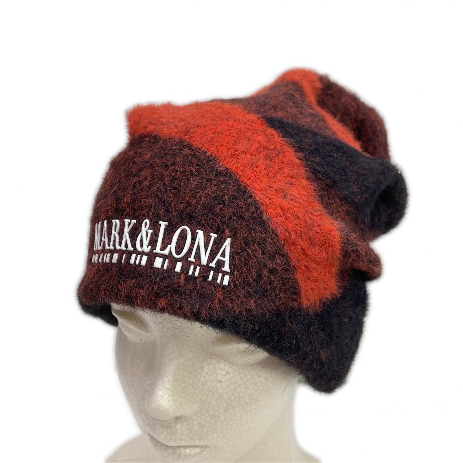 中古 マークアンドロナ MARK&LONA ニット帽 フリー オレンジ系